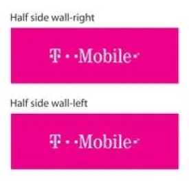 10ft x 10ft Side Wall Set - T-Mobile - Pink