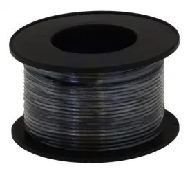 18 Gauge Test Lead Wire, Rubber Insulated Beldon (Black, 100 Feet)