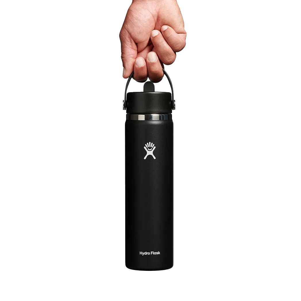 AllTrails × Hydro Flask 24 oz. Bottle with Flex Straw Cap - Black