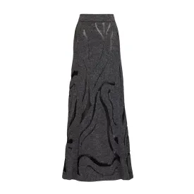 Anthracite Gala Wool Blended Skirt