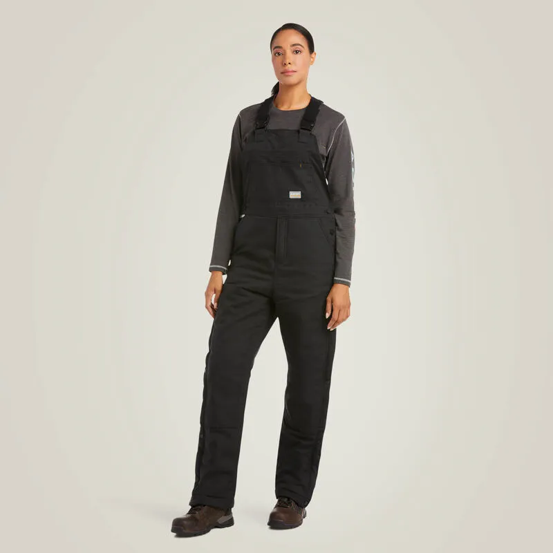 Ariat Women's Black Rebar DuraCanvas Stretch Insulated Bib