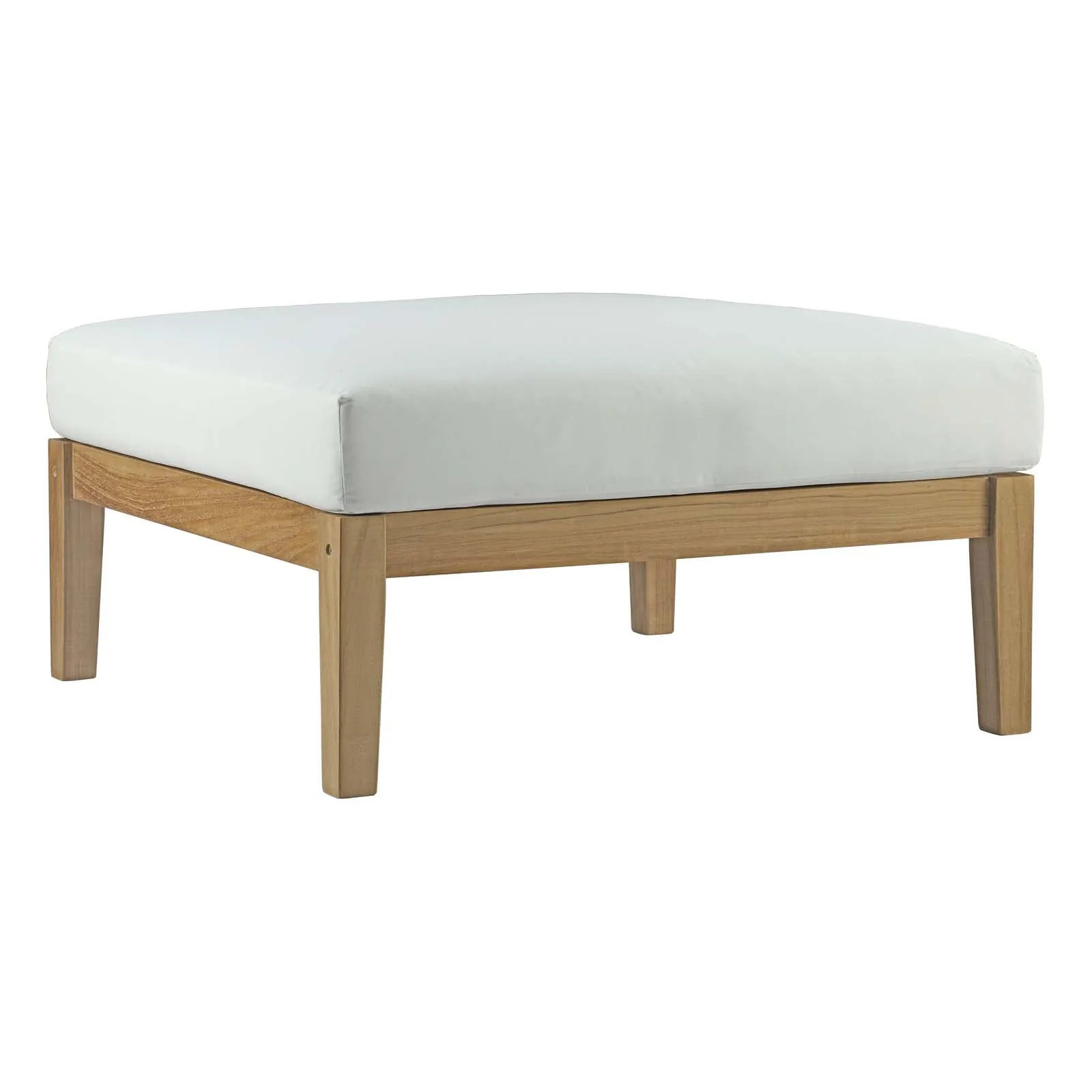 Bayport Outdoor Patio Teak Ottoman by Modway