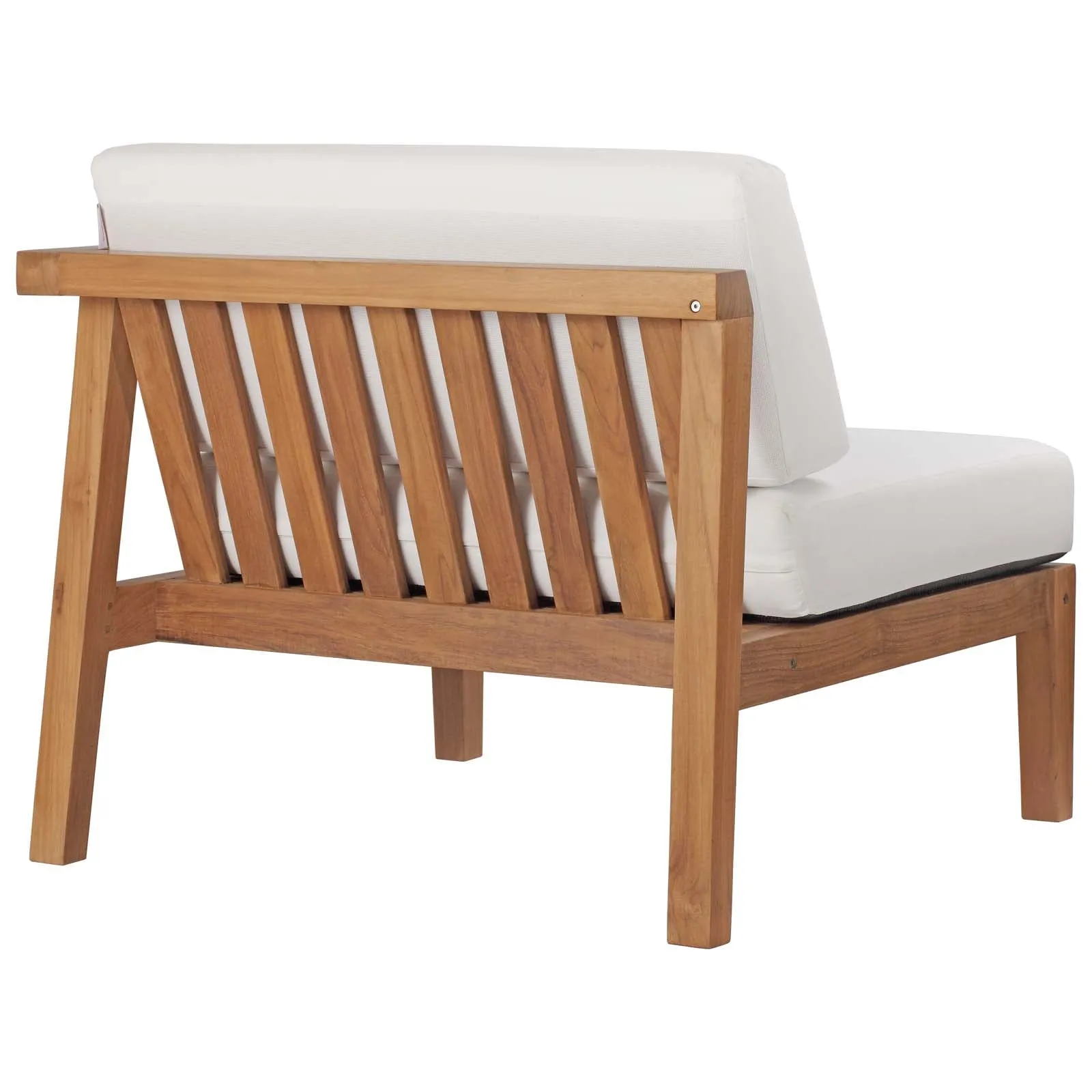 Bayport Outdoor Patio Teak Wood Right-Arm Chair by Modway