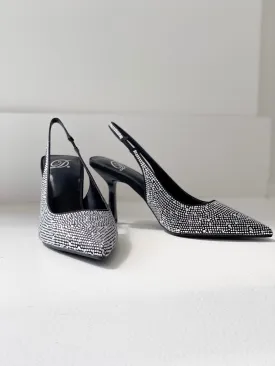 Bejeweled Slingback Heels