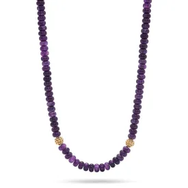 Berry Single Strand Necklace, 16 2'' - Violet Jade