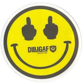 Dilligaf Smiley Sticker 3 x 3