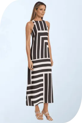 Donna Quincy Halter Maxi