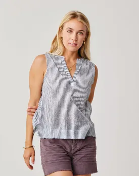 Dylan Tank: Navy Milos Stripe