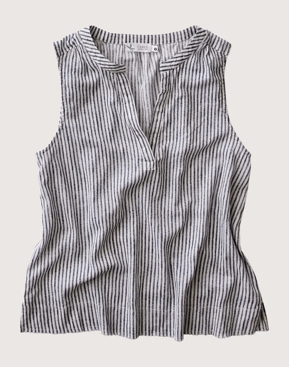 Dylan Tank: Navy Milos Stripe