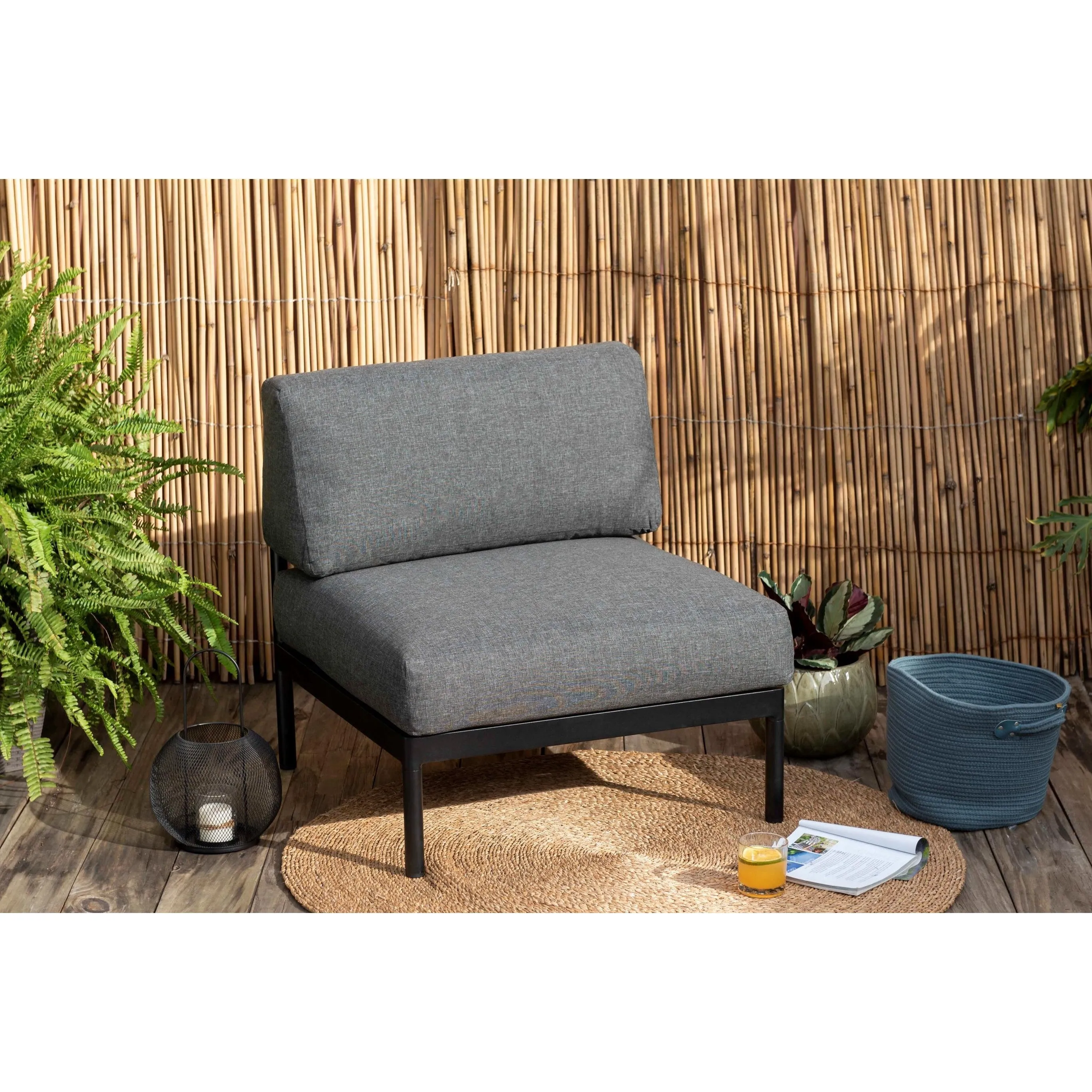 Edgartown Black 3pc Outdoor Seating Set