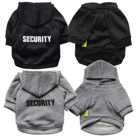 Elegant Security Print Hoodies For Dogs