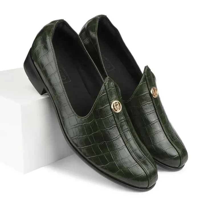 Elis - Brushoff Green Croco Signature Mojdi