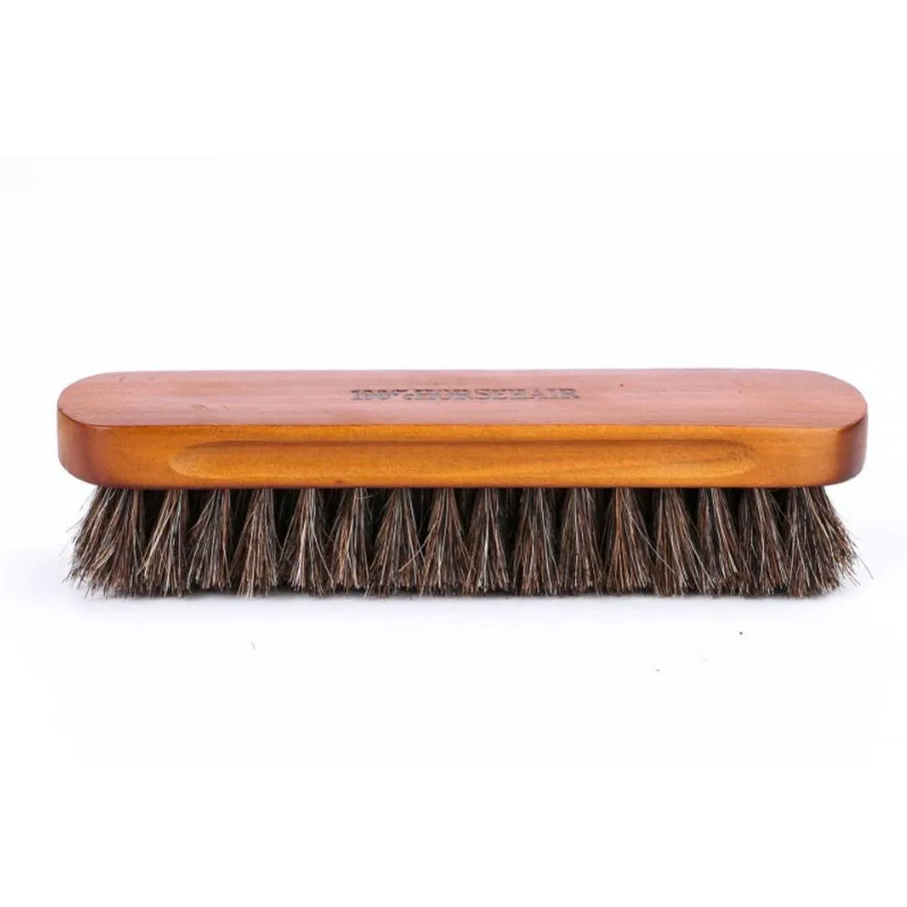 Fabio Professional Pure Horse Hair Wooden Shoe Brush