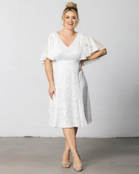 Genevieve Lace Flutter Sleeve Midi Dress - Sale!