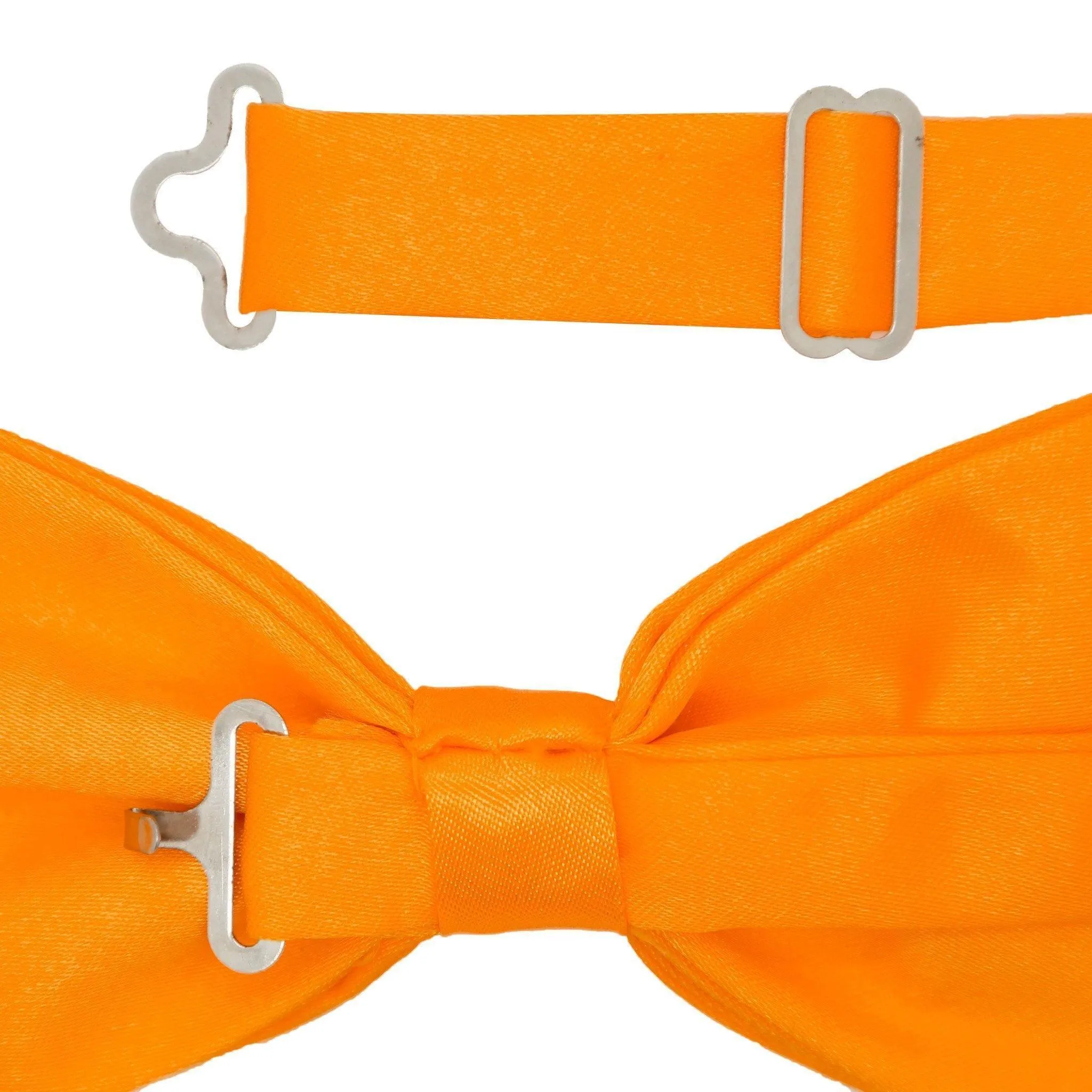 Gia Orange Satin Adjustable Bowtie