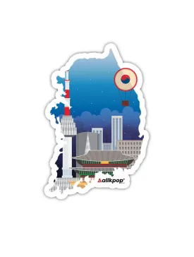 Korea Map Sticker