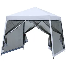 Leisure Sports 8x8/10x10/11x11 Pop Up Stable Canopy Tent with Mosquito Netting