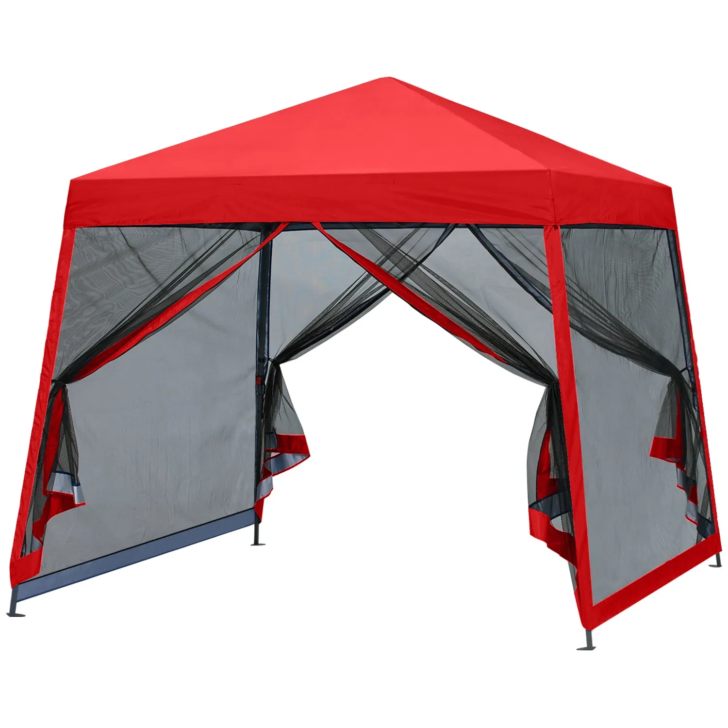 Leisure Sports 8x8/10x10/11x11 Pop Up Stable Canopy Tent with Mosquito Netting