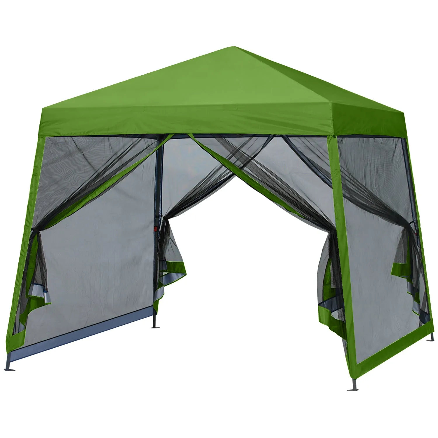 Leisure Sports 8x8/10x10/11x11 Pop Up Stable Canopy Tent with Mosquito Netting