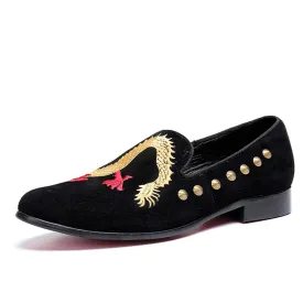 Low Top Slip on Men Oxford with Decoration Pointed