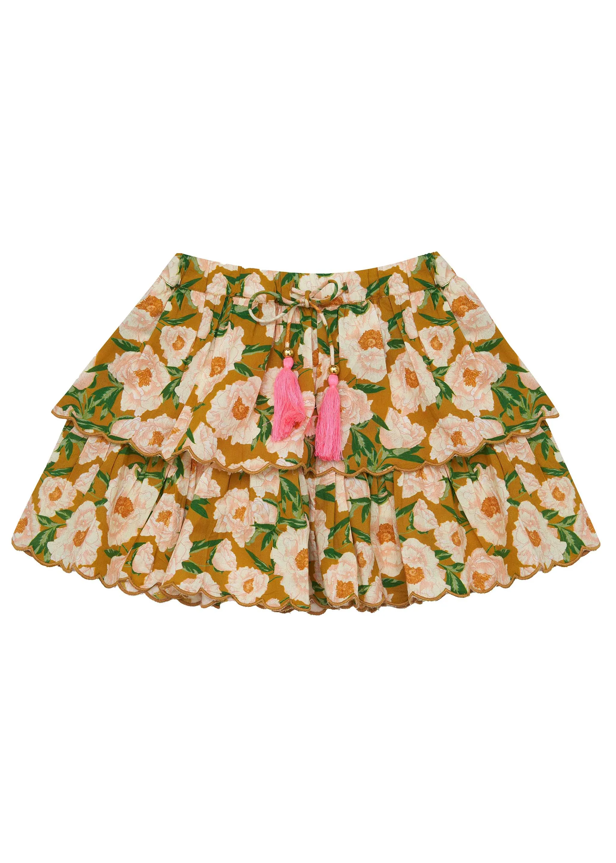 Luna Shorts-Soirée Bouquet Honey Mustrd