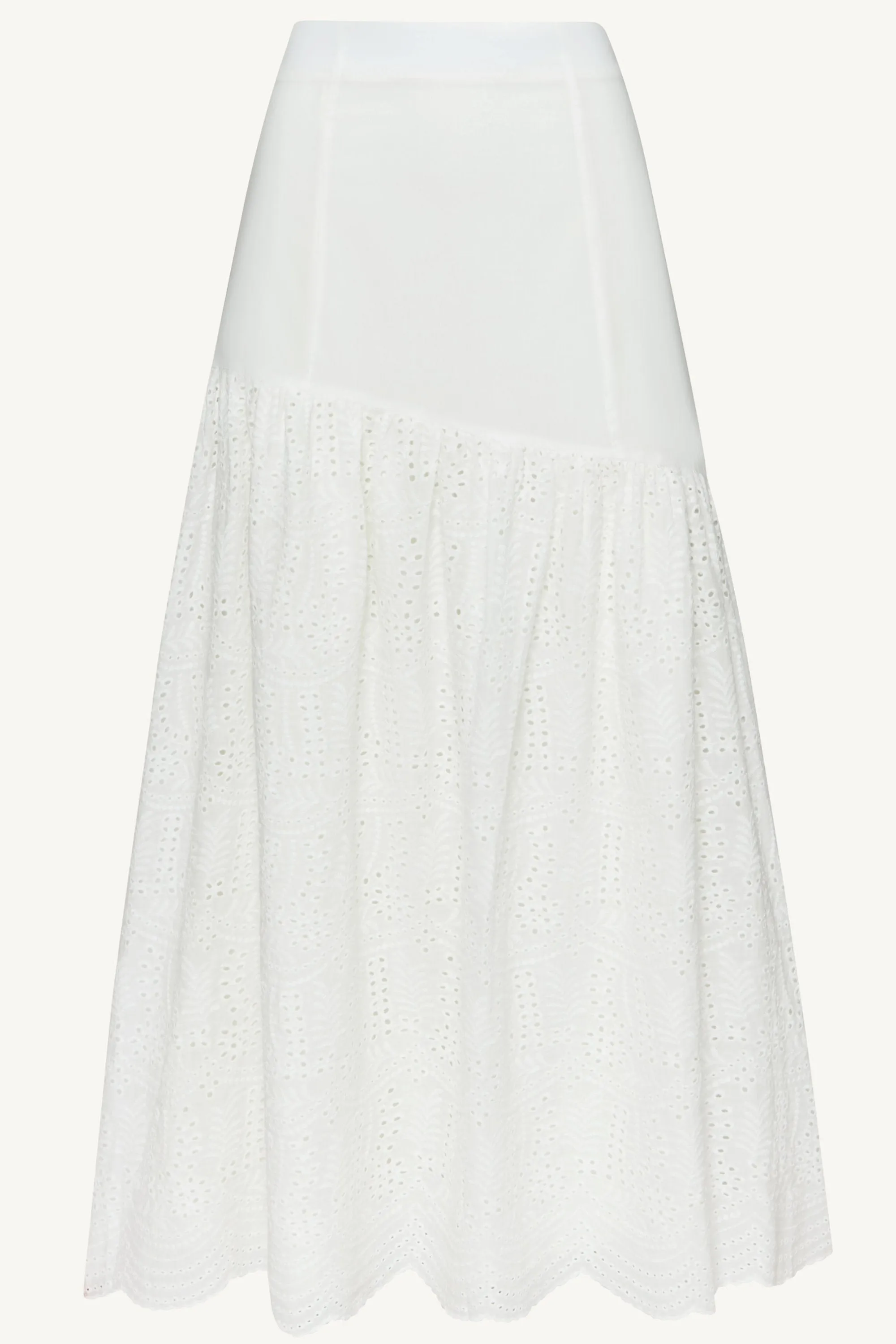 Madelyn White Eyelet Maxi Skirt