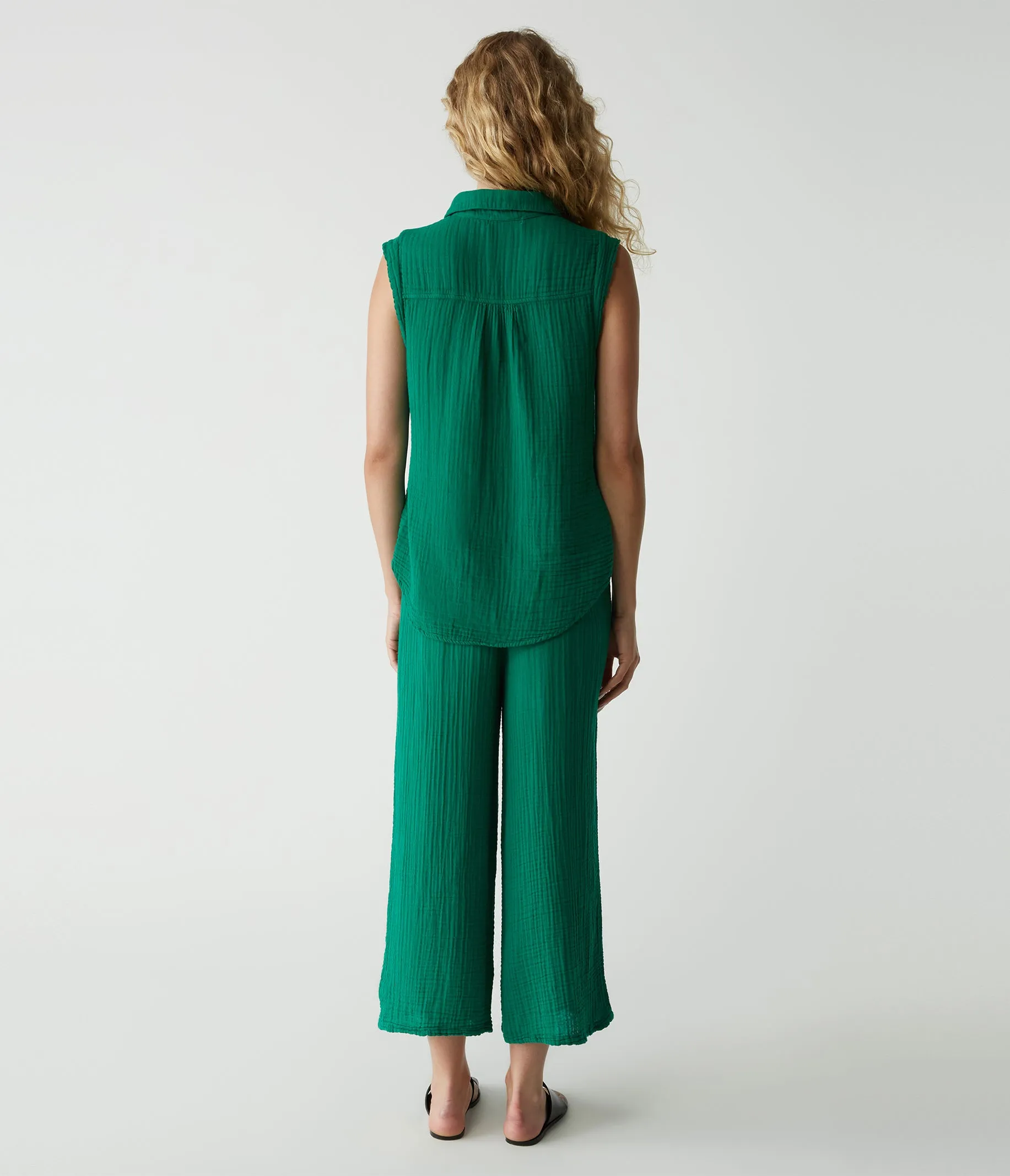 Medina Cropped Gauze Pant