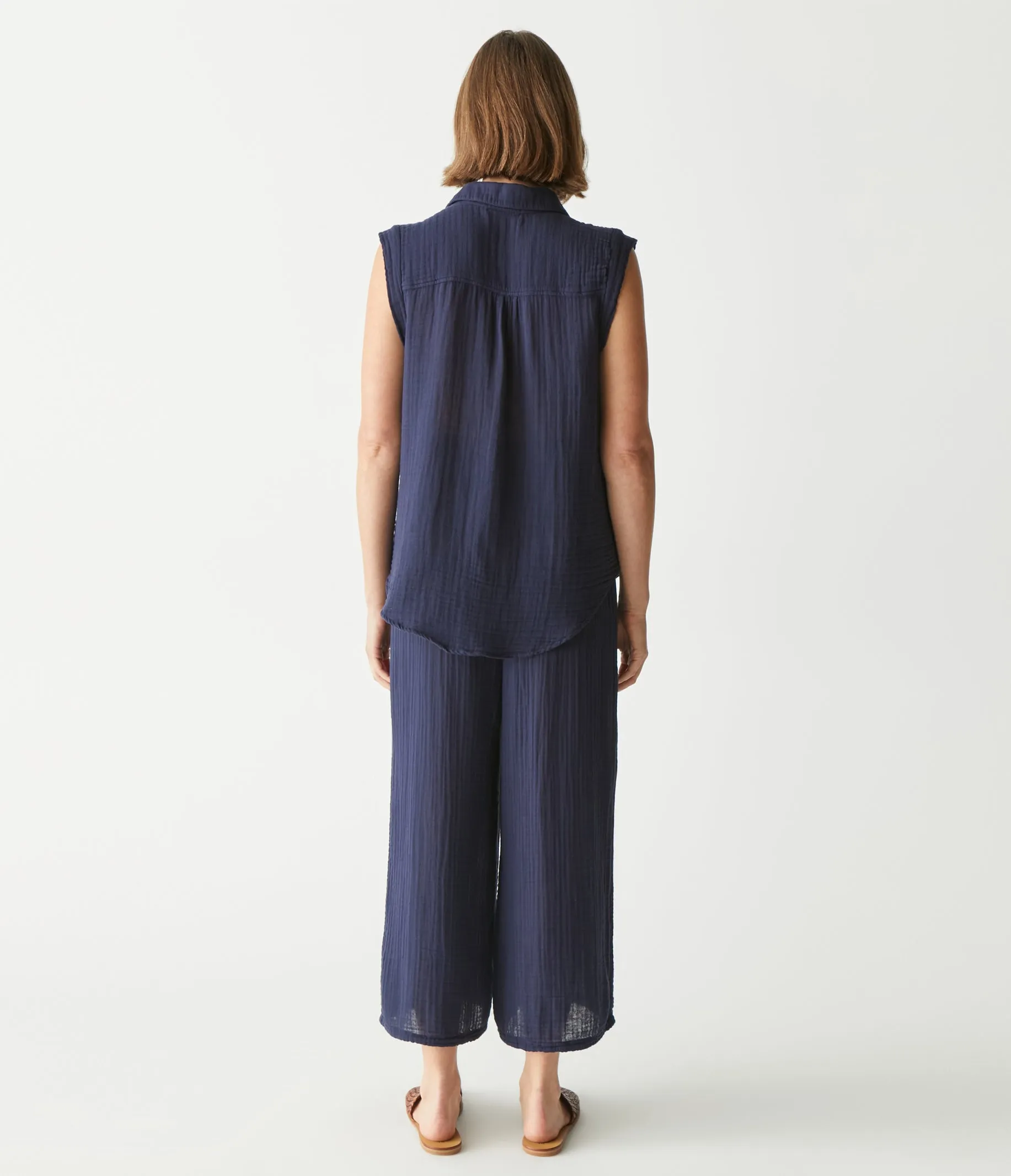 Medina Cropped Gauze Pant