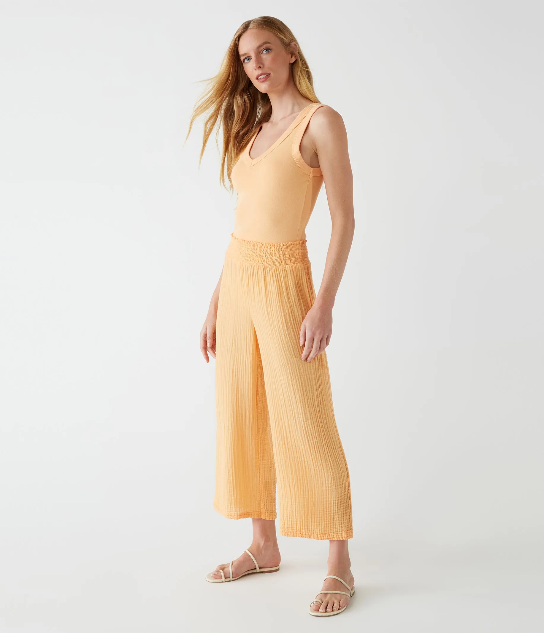 Medina Cropped Gauze Pant