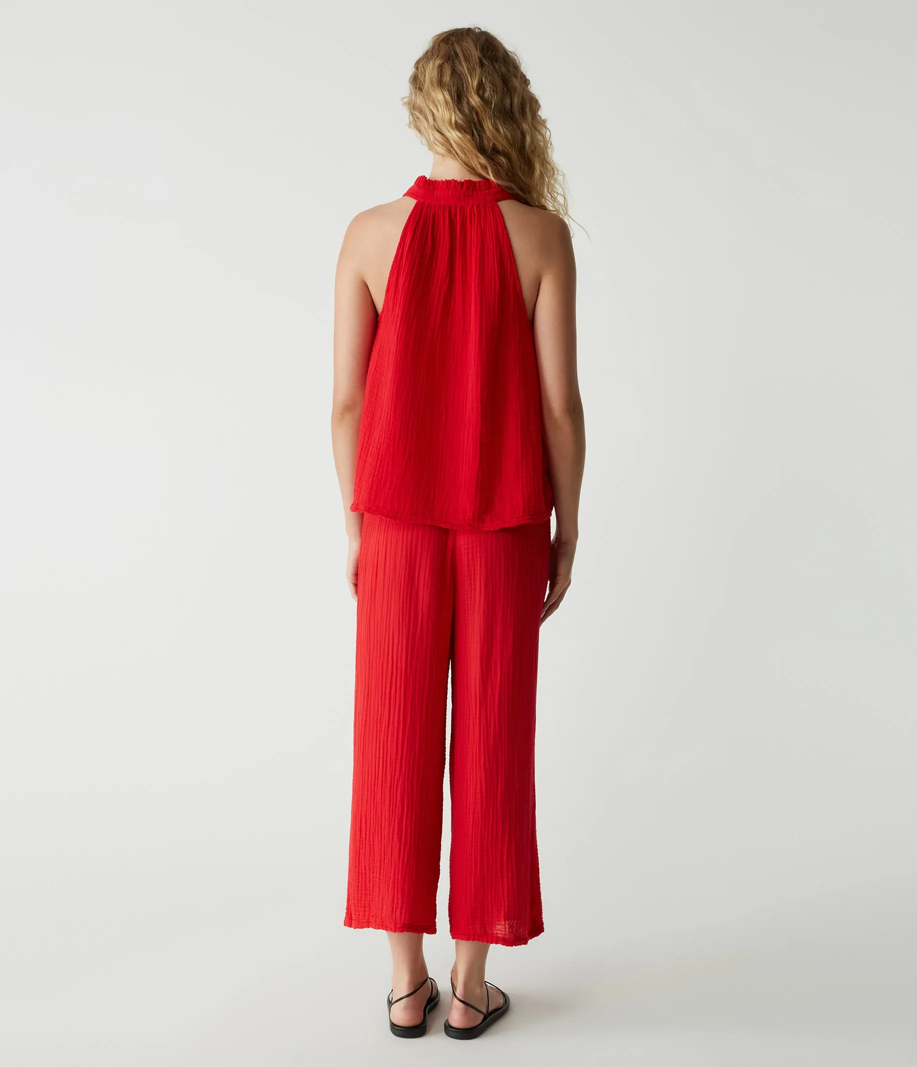 Medina Cropped Gauze Pant