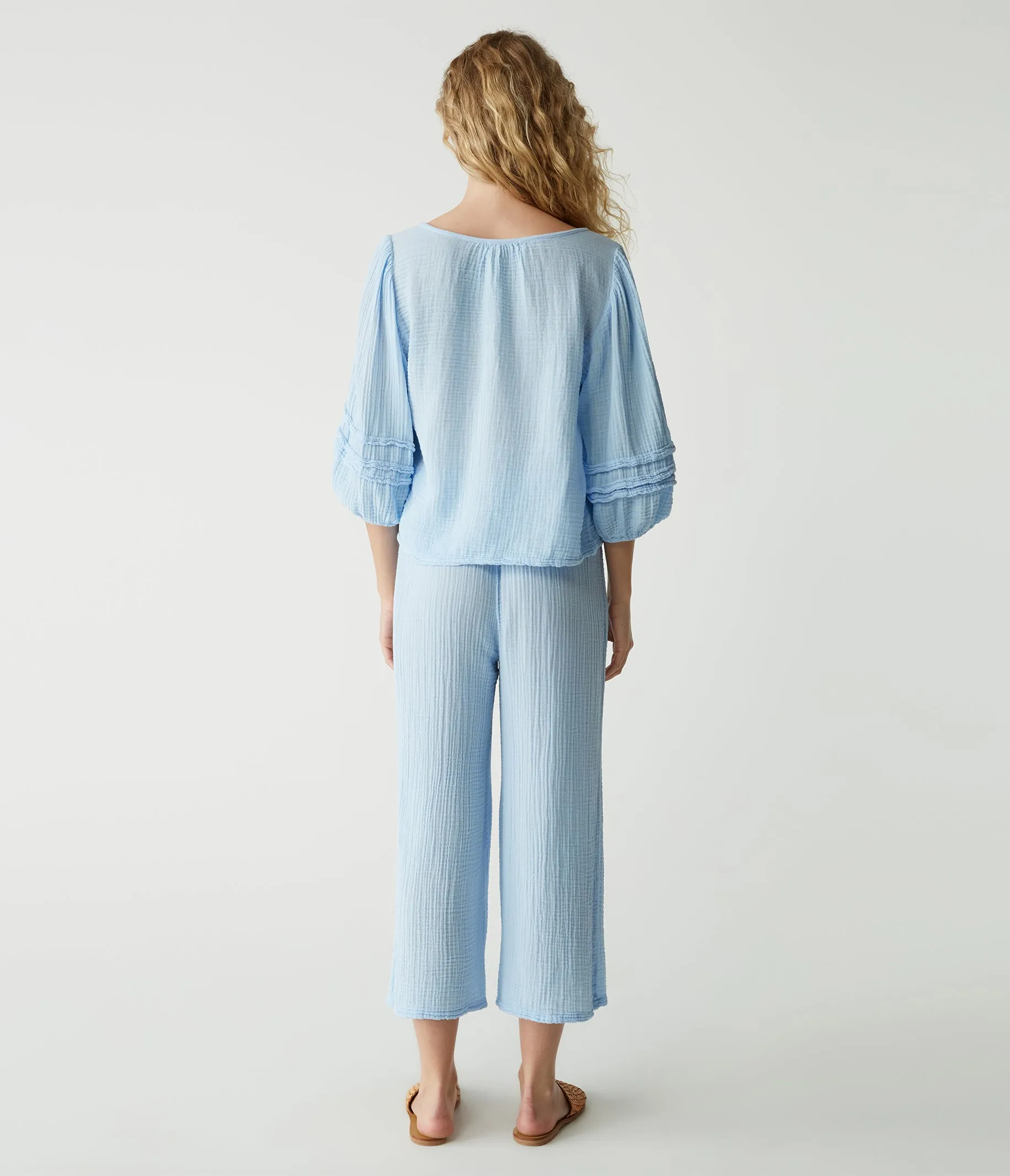 Medina Cropped Gauze Pant