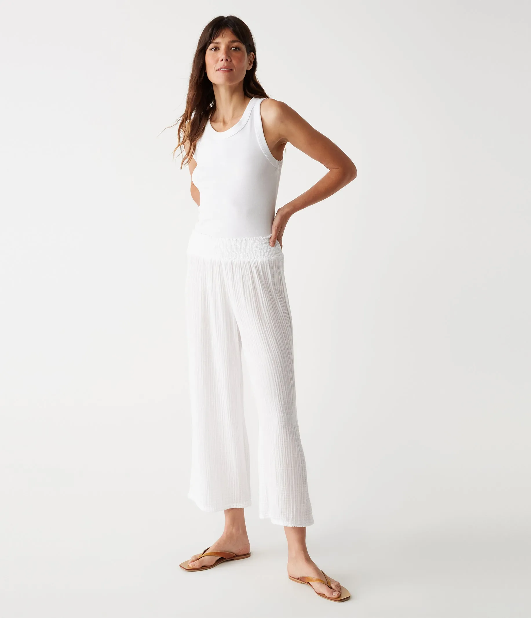 Medina Cropped Gauze Pant