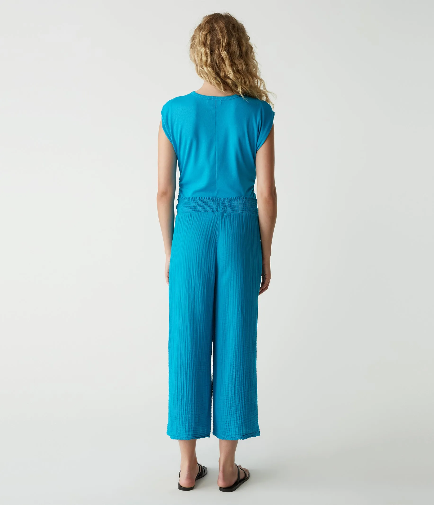 Medina Cropped Gauze Pant