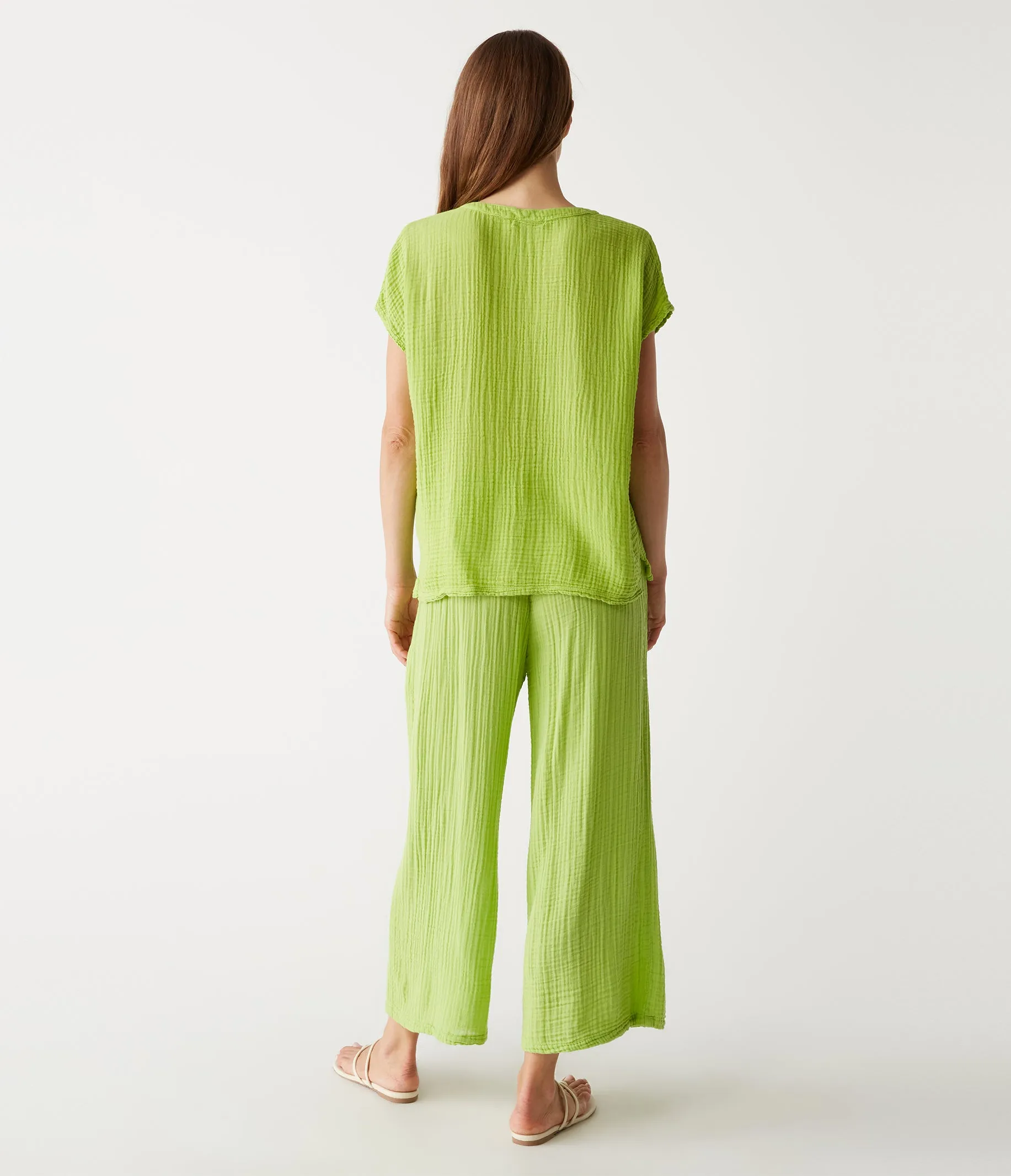 Medina Cropped Gauze Pant