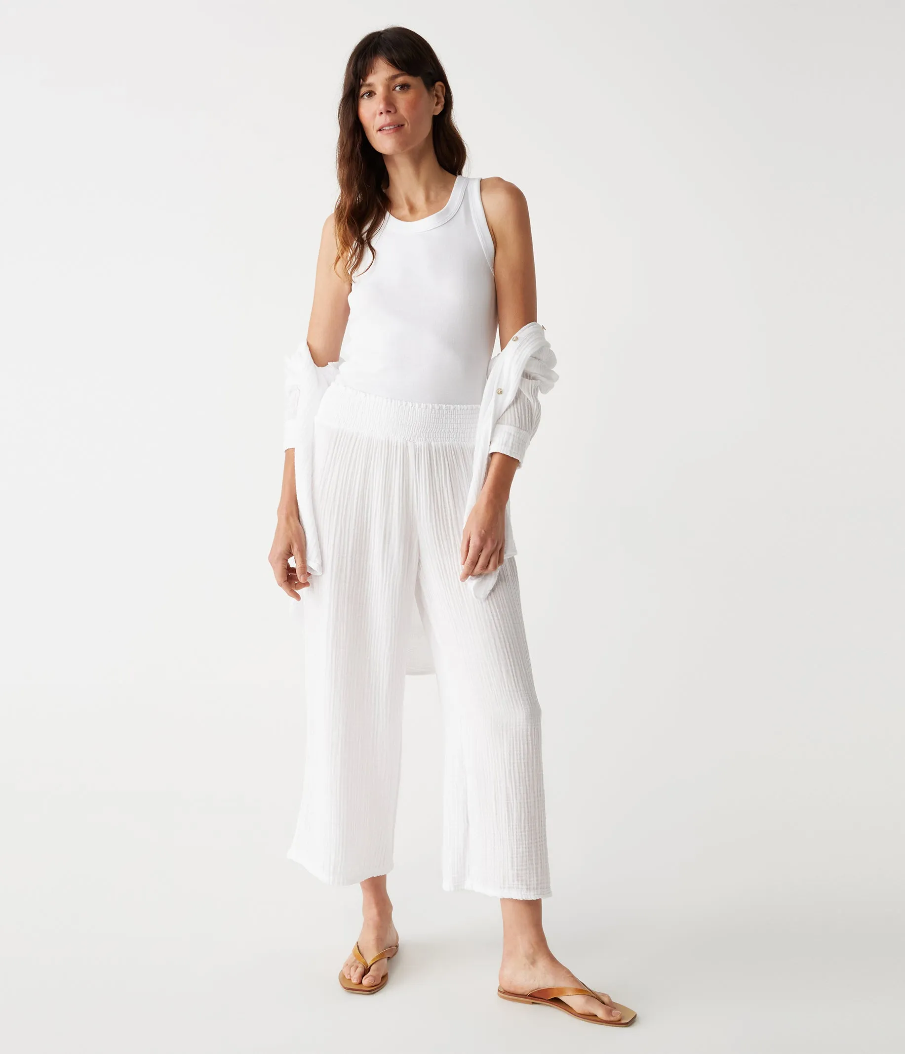 Medina Cropped Gauze Pant