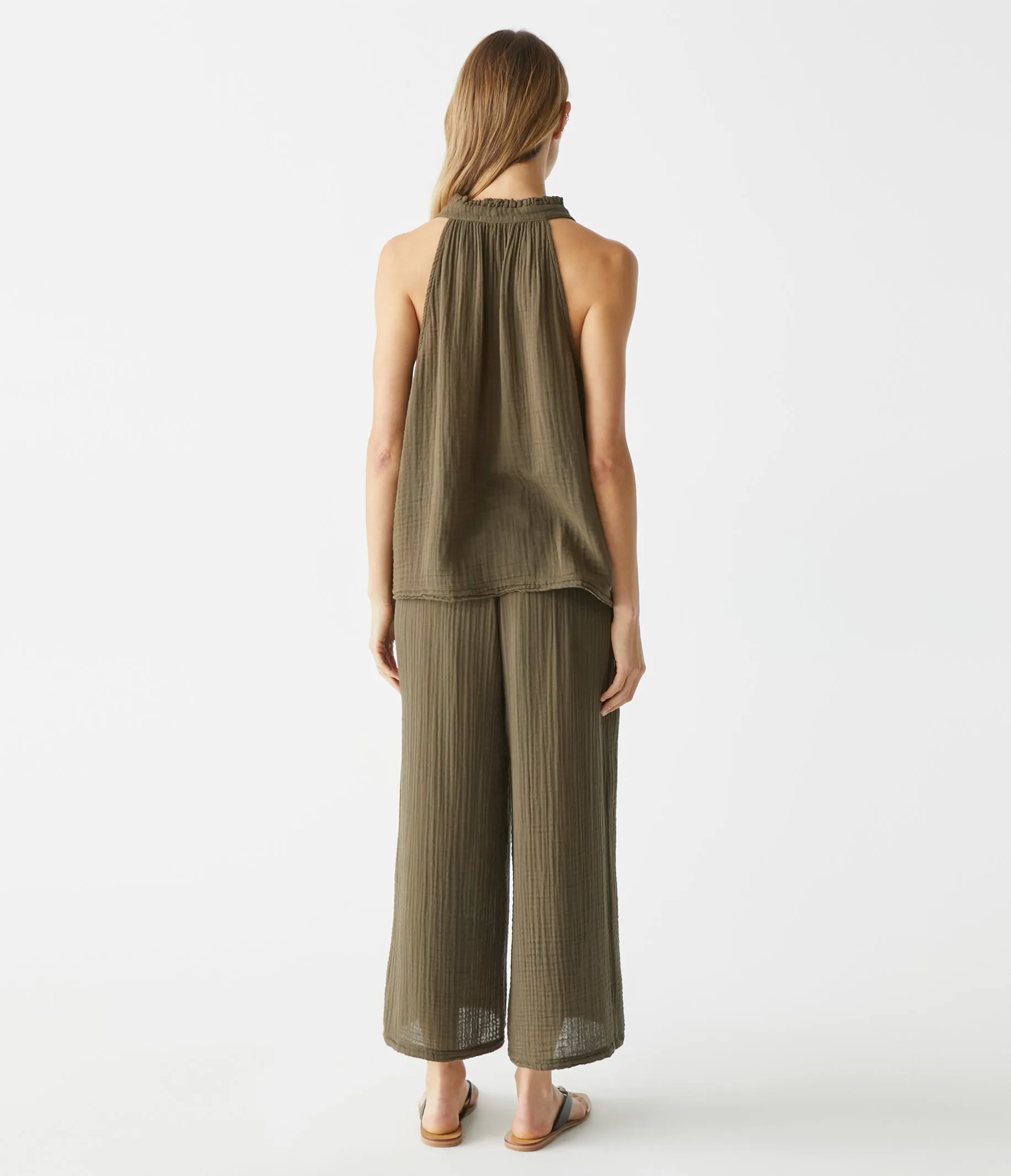 Medina Cropped Gauze Pant