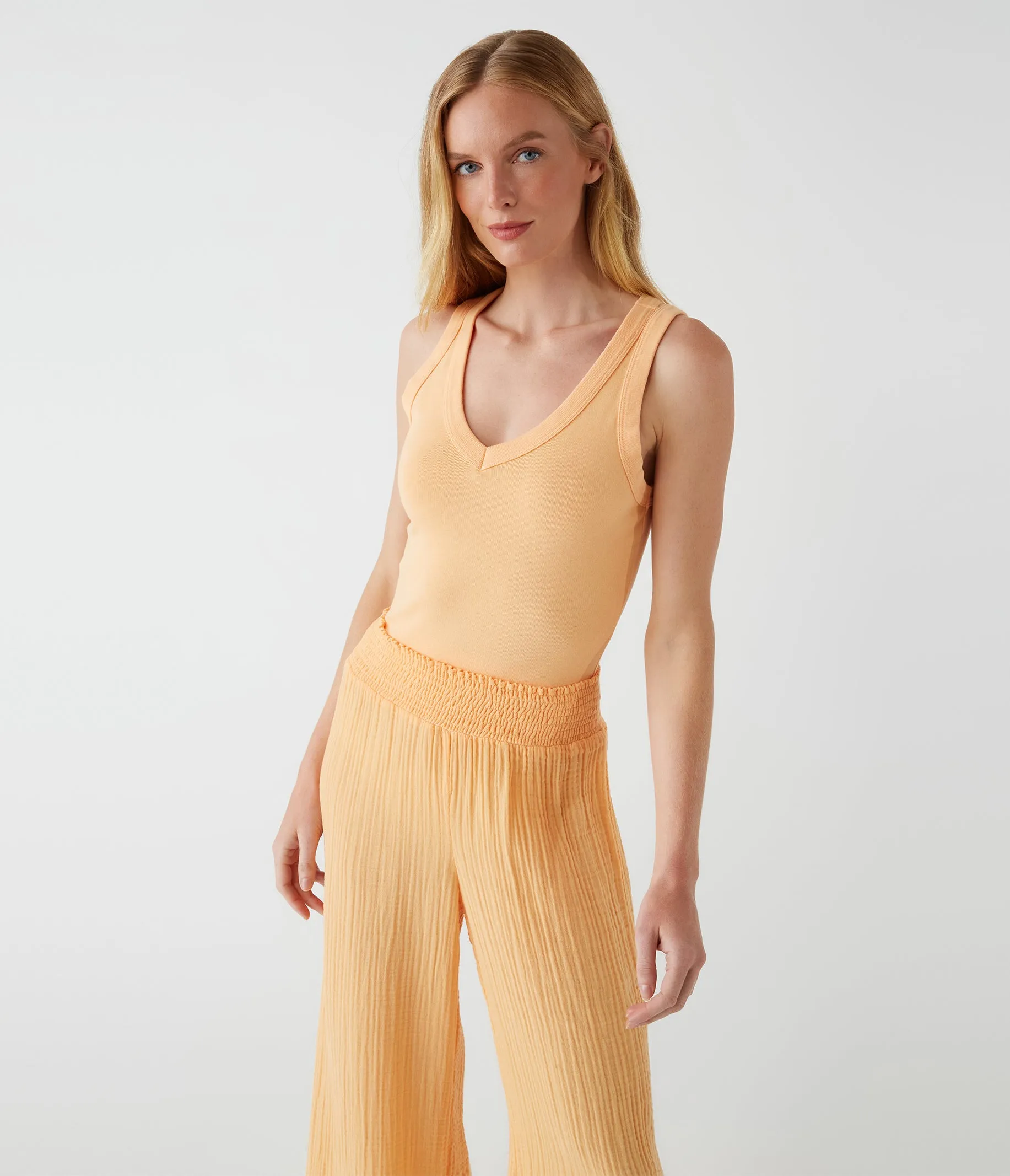 Medina Cropped Gauze Pant