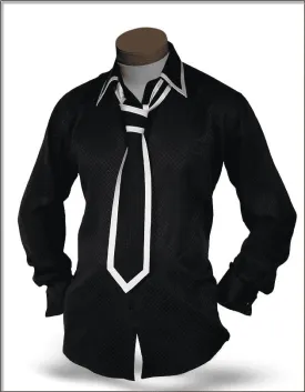 Men's Silk Shirts SJ Black- Fashion-Dress Shirt-2022