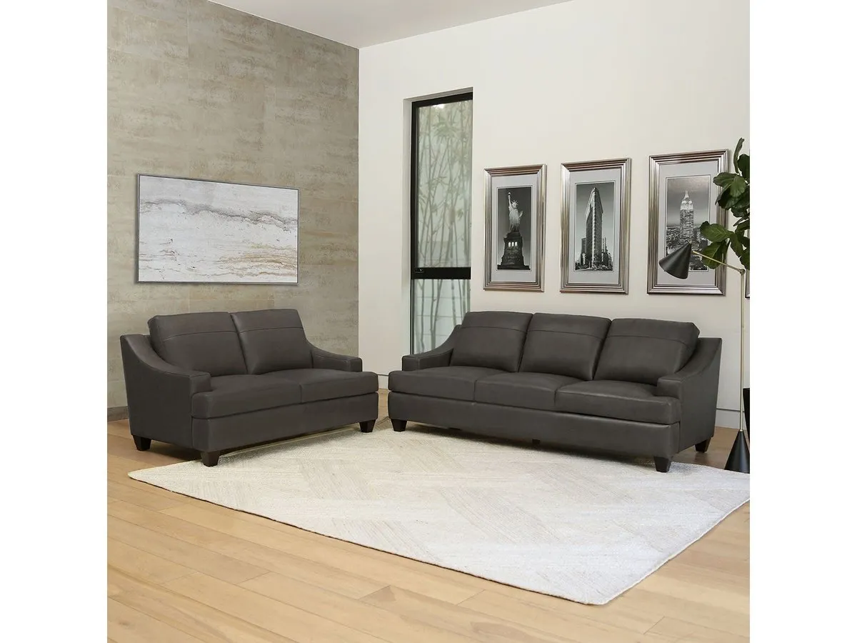 Merona 2-pc Leather Sofa & Loveseat Set