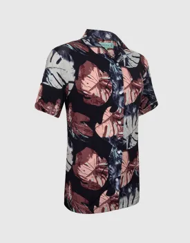 Mio Marino Mens Casual Button-Down Hawaiian Short Sleeve Shirt