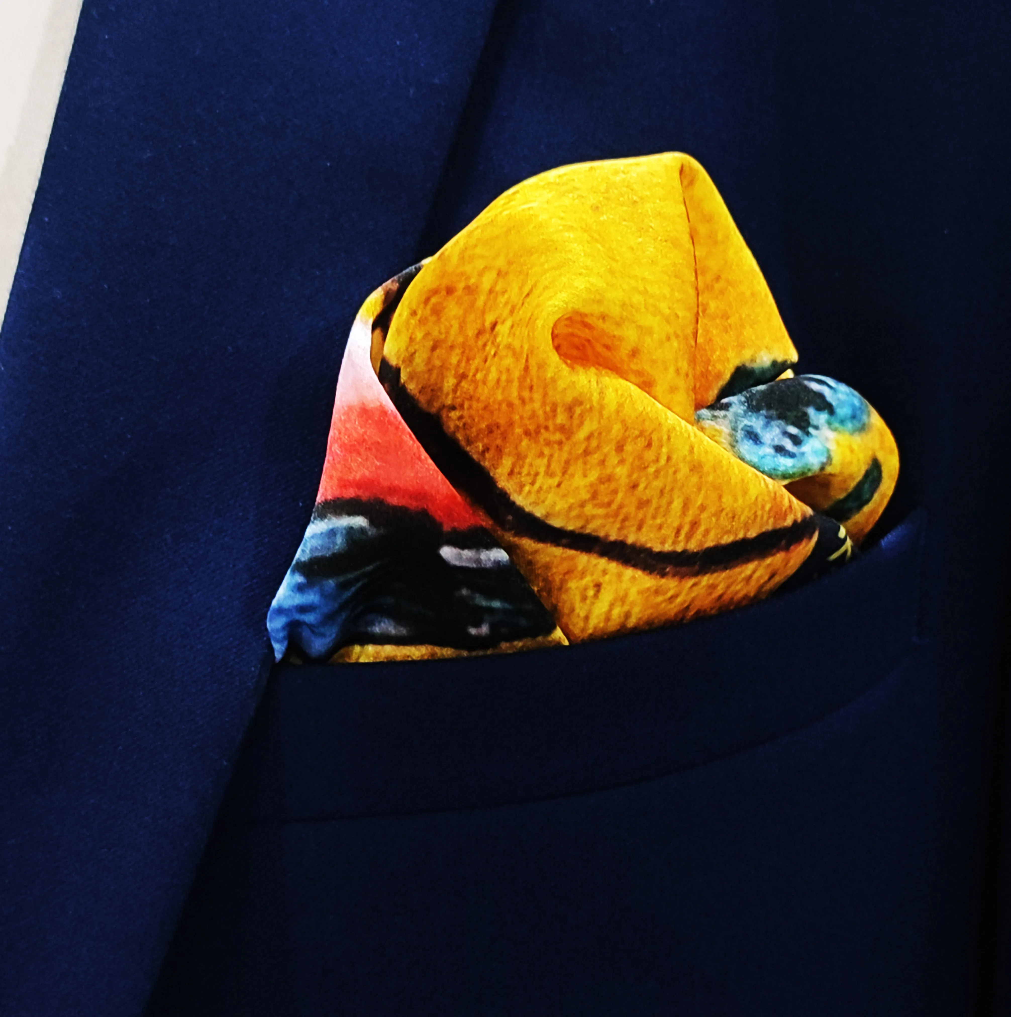 MORNING BIRD – SILK POCKET SQUARES