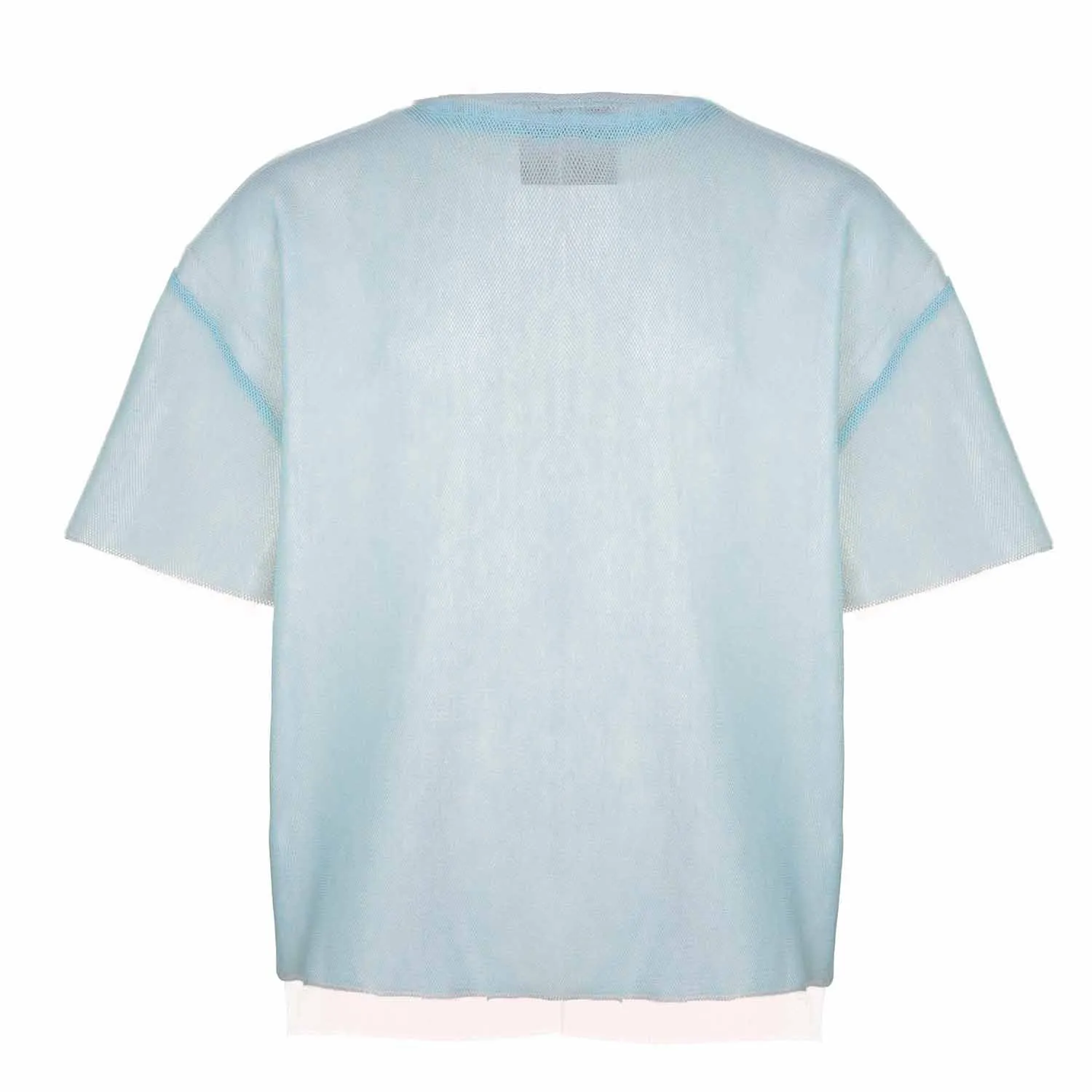 Oversized blauw doorzichtig T-shirt voor kinderen 