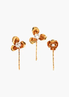 Posey Bobby Pin Set -- Crystal Antique Gold