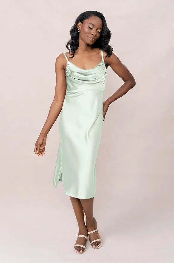 Skye Midi Satin Dress | Made To Order