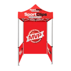 SportClips Red - Back Walls & Side Walls - 5'x 5'