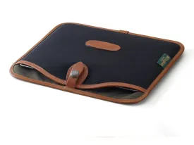 Tablet Slip - Black Canvas / Tan Leather