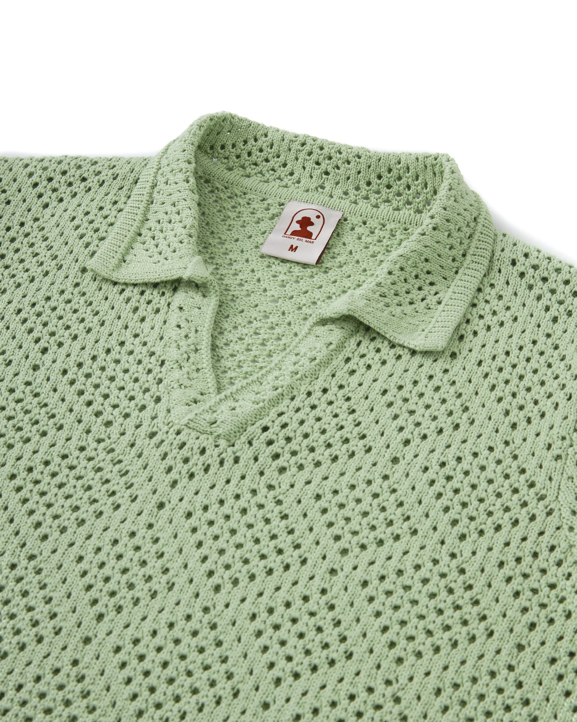 The Antibes Crochet Shirt - Pistachio